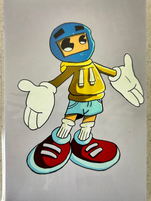 Cartoon Character Print – 4" x 6"